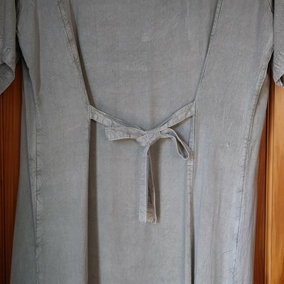 Coline Sage Green Embroidered Tie Back Dress XXL - Picture 6 of 8